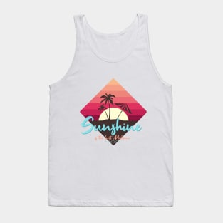 Sunshine is the best medicine: Summer Quote Tank Top